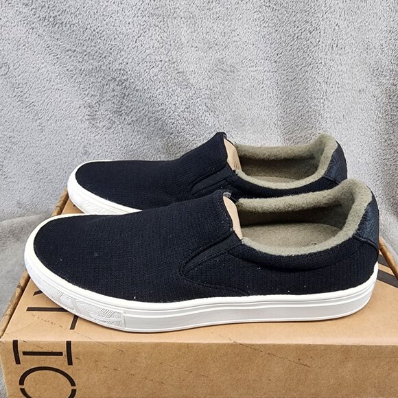YY Nation Shoes Mens Size 10 Nimbo Bamboo Black Bamboo Slip On Sneakers *NWT* - Picture 5 of 14